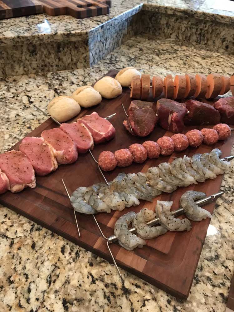 Stainless Steel 15" Hanging Skewers (2-Pack)