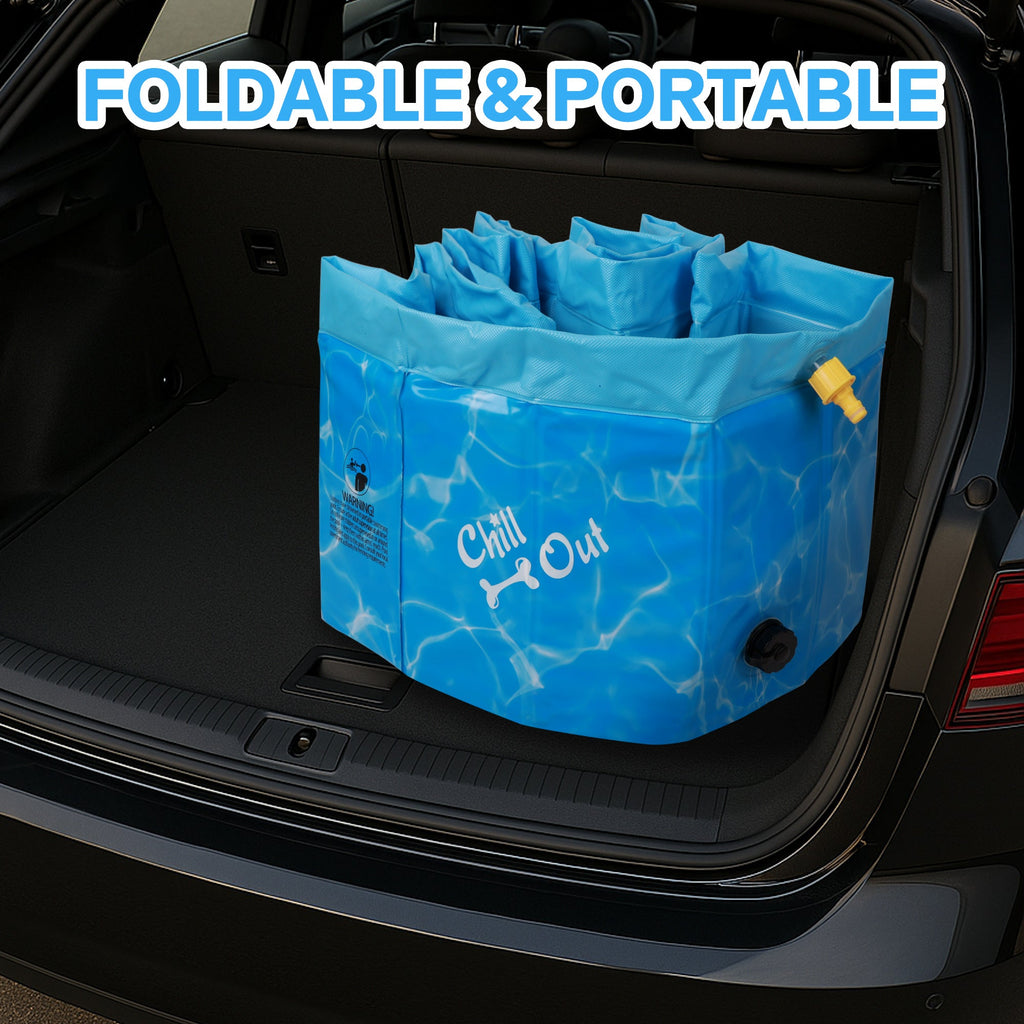 Chill Out - Dog Pool - 2-in-1 Foldable Sprinking Pool  for Outdoor Backyard