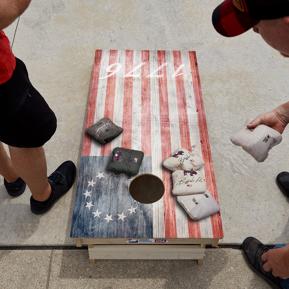 1776 American Flag Star Cornhole Boards