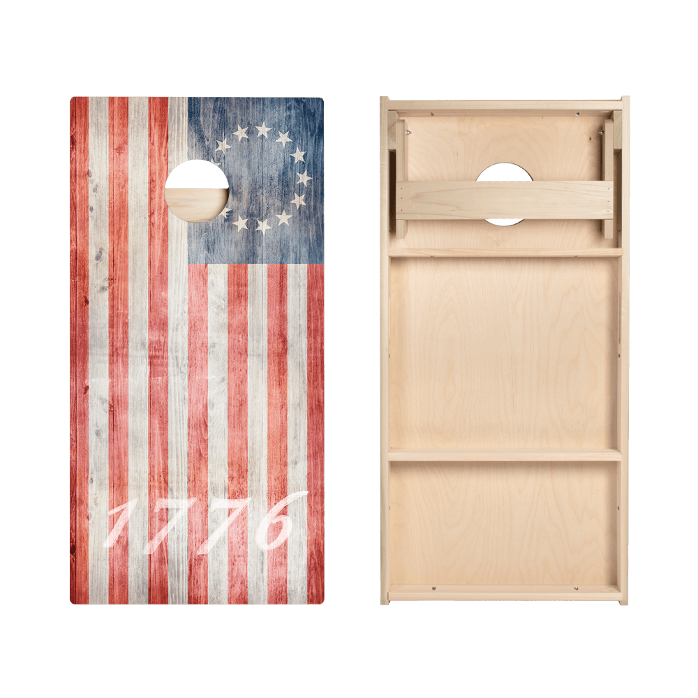 1776 American Flag Star Cornhole Boards