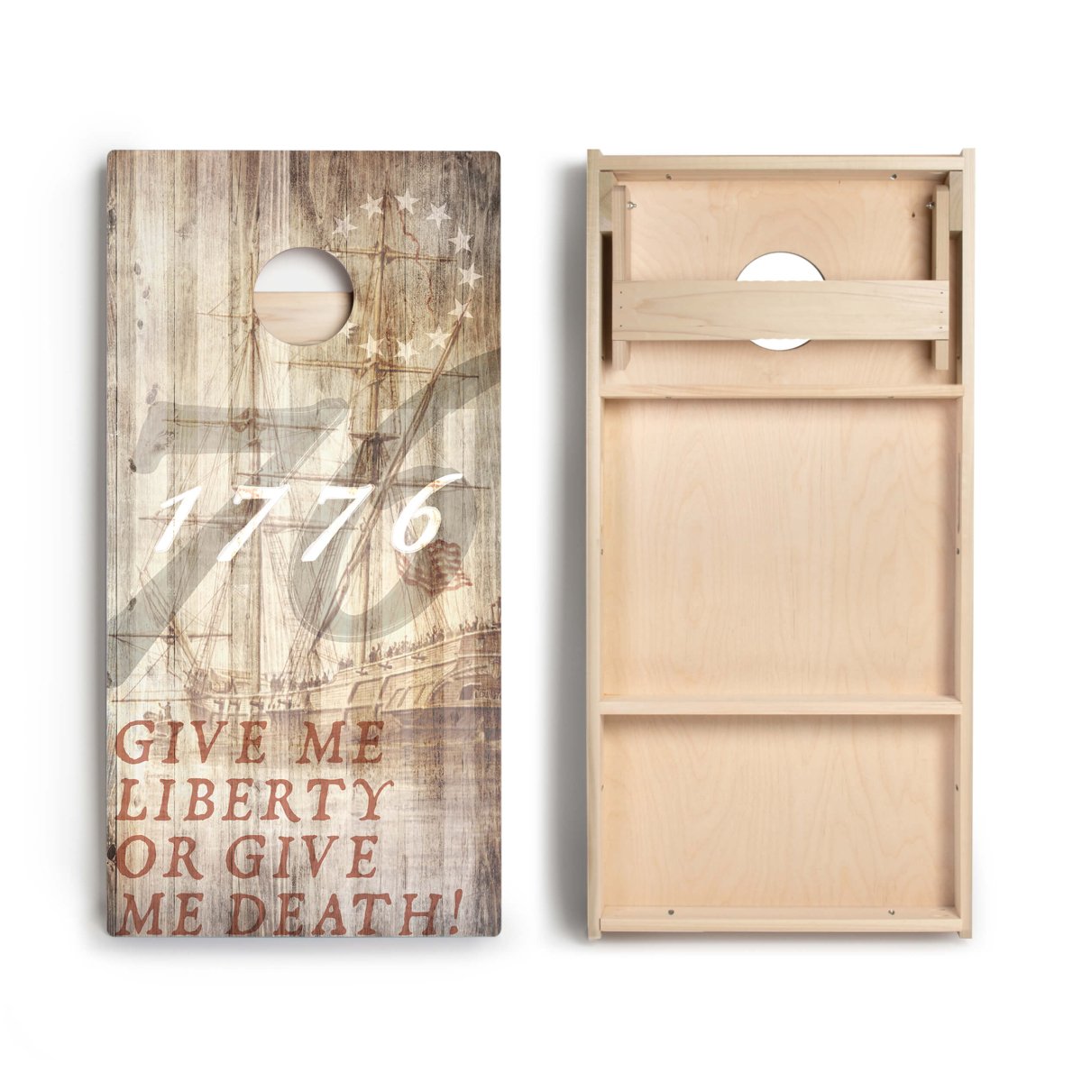 1776 Tan Star Cornhole Boards