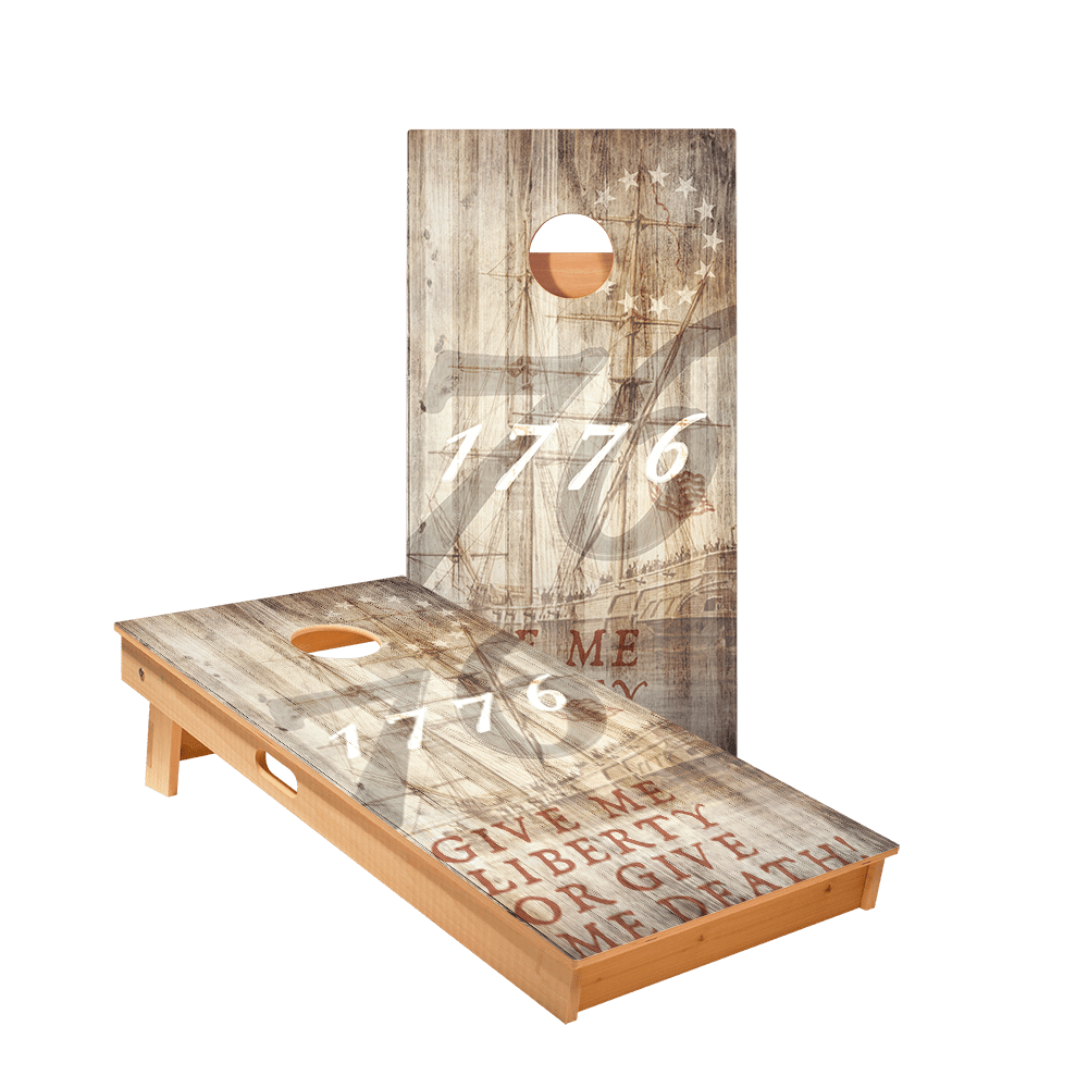 1776 Tan Star Cornhole Boards