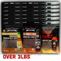Elijah’s Xtreme Beef Jerky Bulk Trio - 6 bags of Each Flavor, 18 bags total (3lbs)