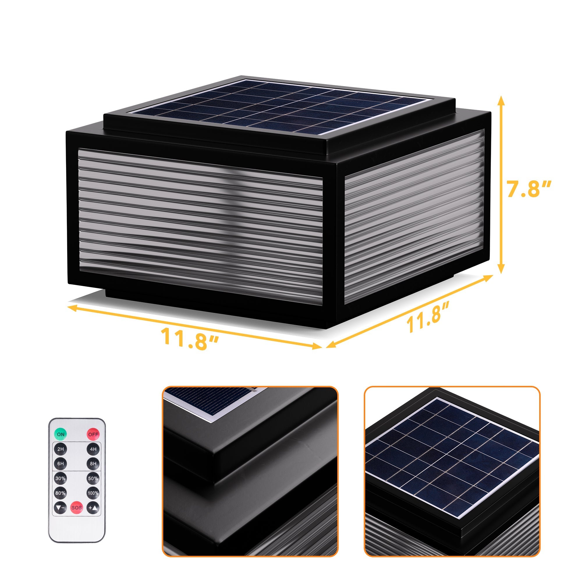 Outdoor Solar Powered Post Cap Lights