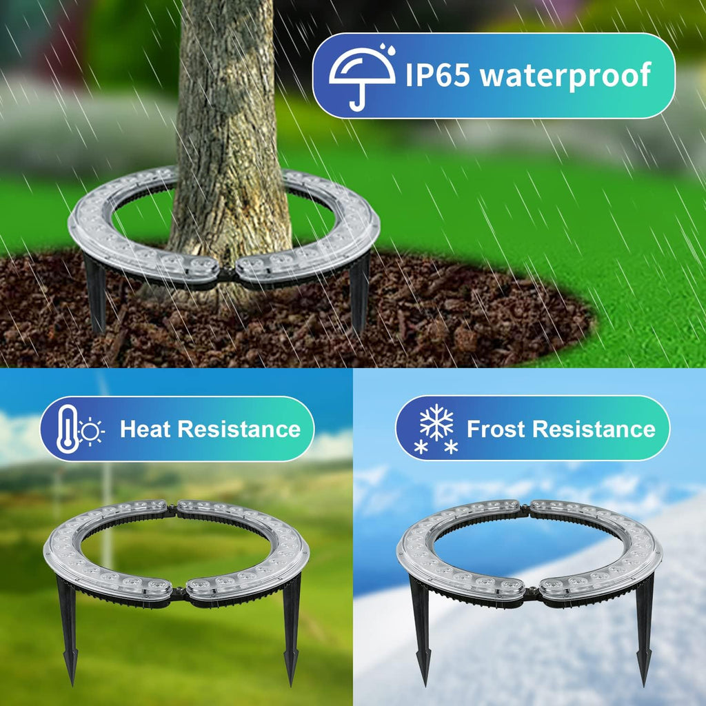 Aluminum Solar Palm Tree Lights Outdoor Uplight Landscape Spotlights Solar Powered 32 LEDs