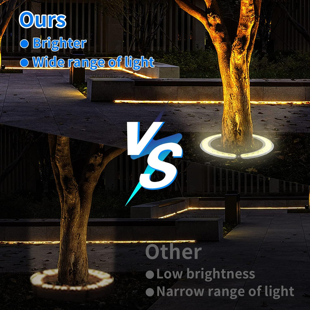 Aluminum Solar Palm Tree Lights Outdoor Uplight Landscape Spotlights Solar Powered 32 LEDs