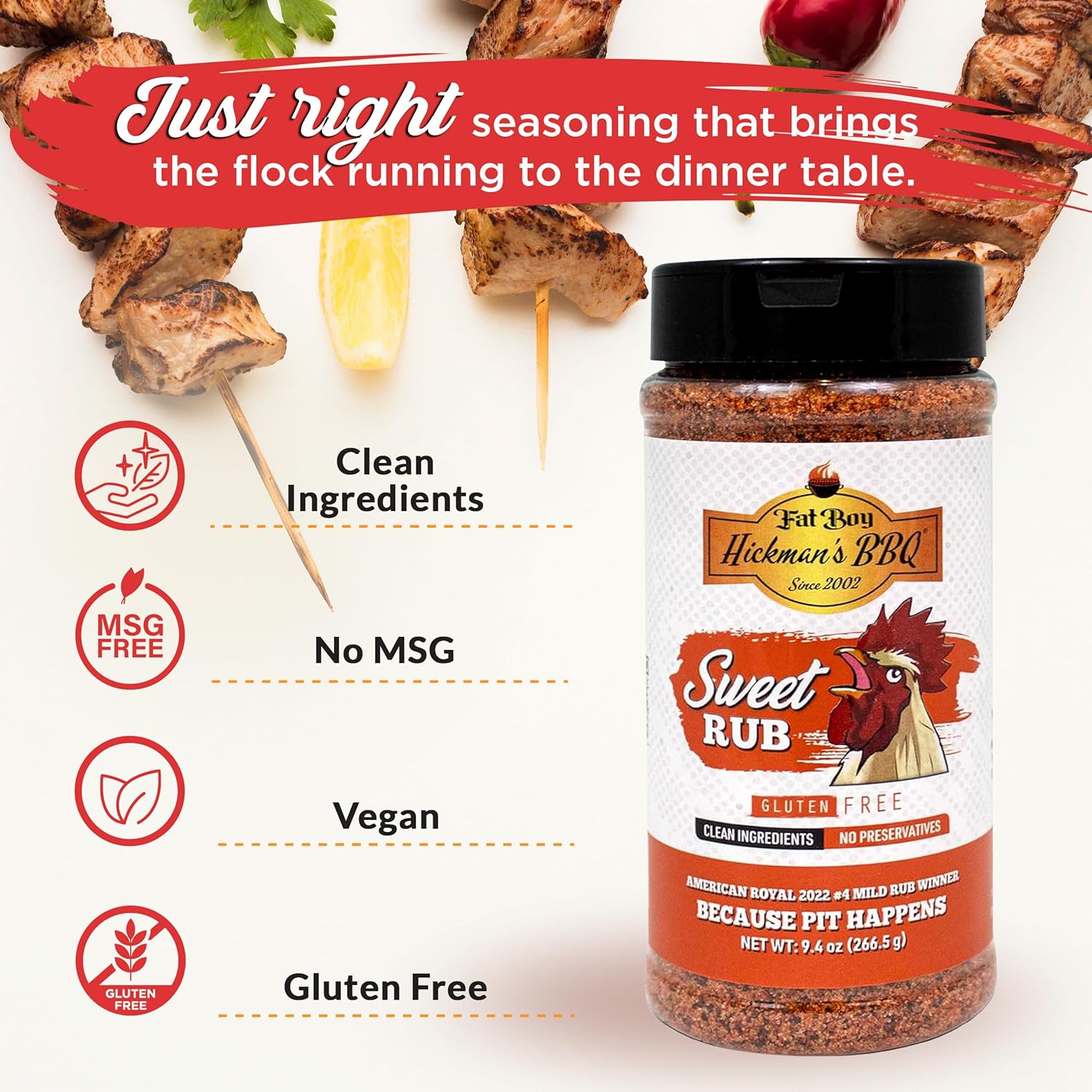 Sweet Natural Gluten Free BBQ Rub 9.4 oz