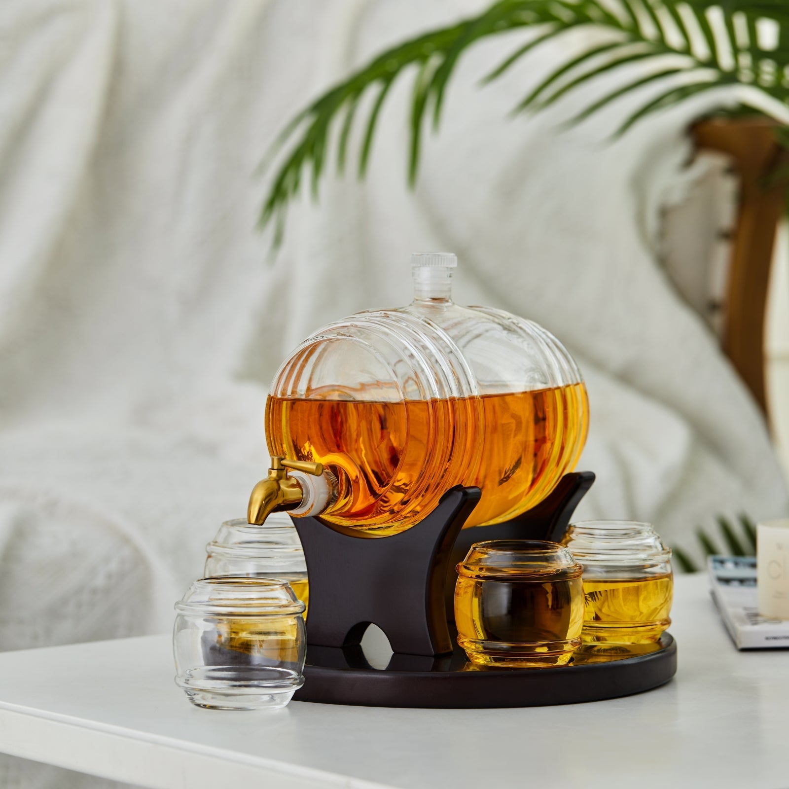 Barrel Whiskey Decanter Set
