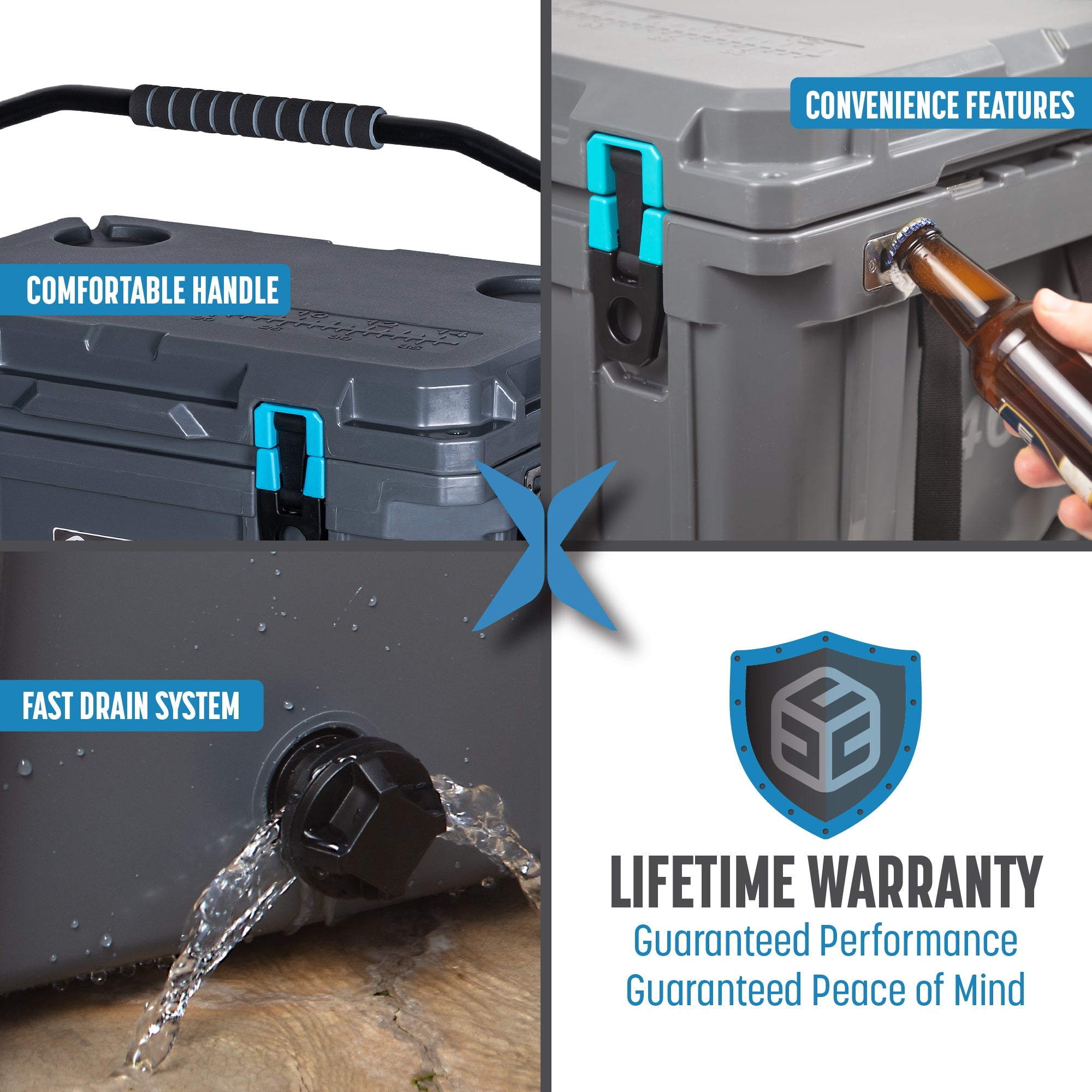 20 Quart Rotomolded Cooler - QuadraX