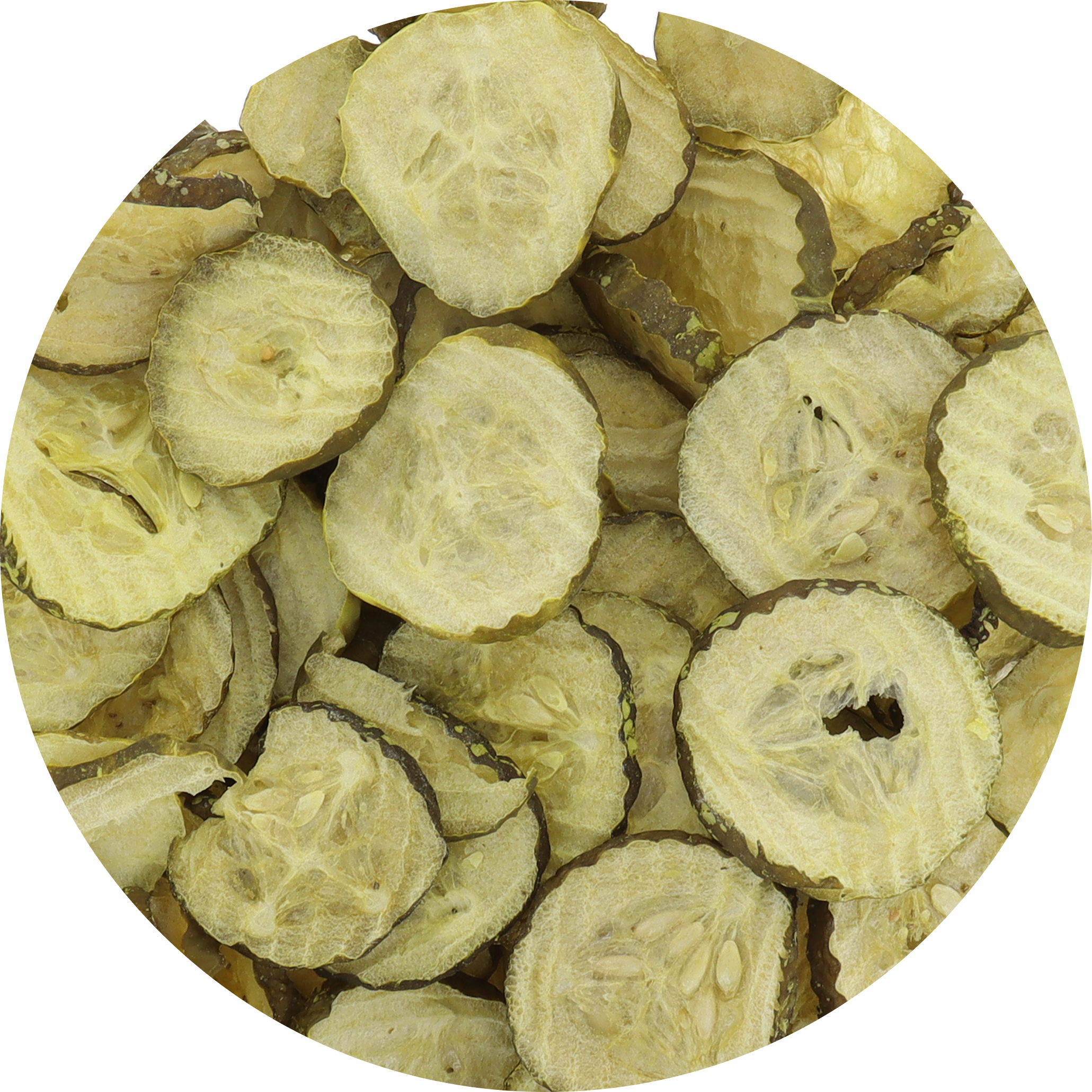 Freeze Dried Dill Pickle Chips (Candied)