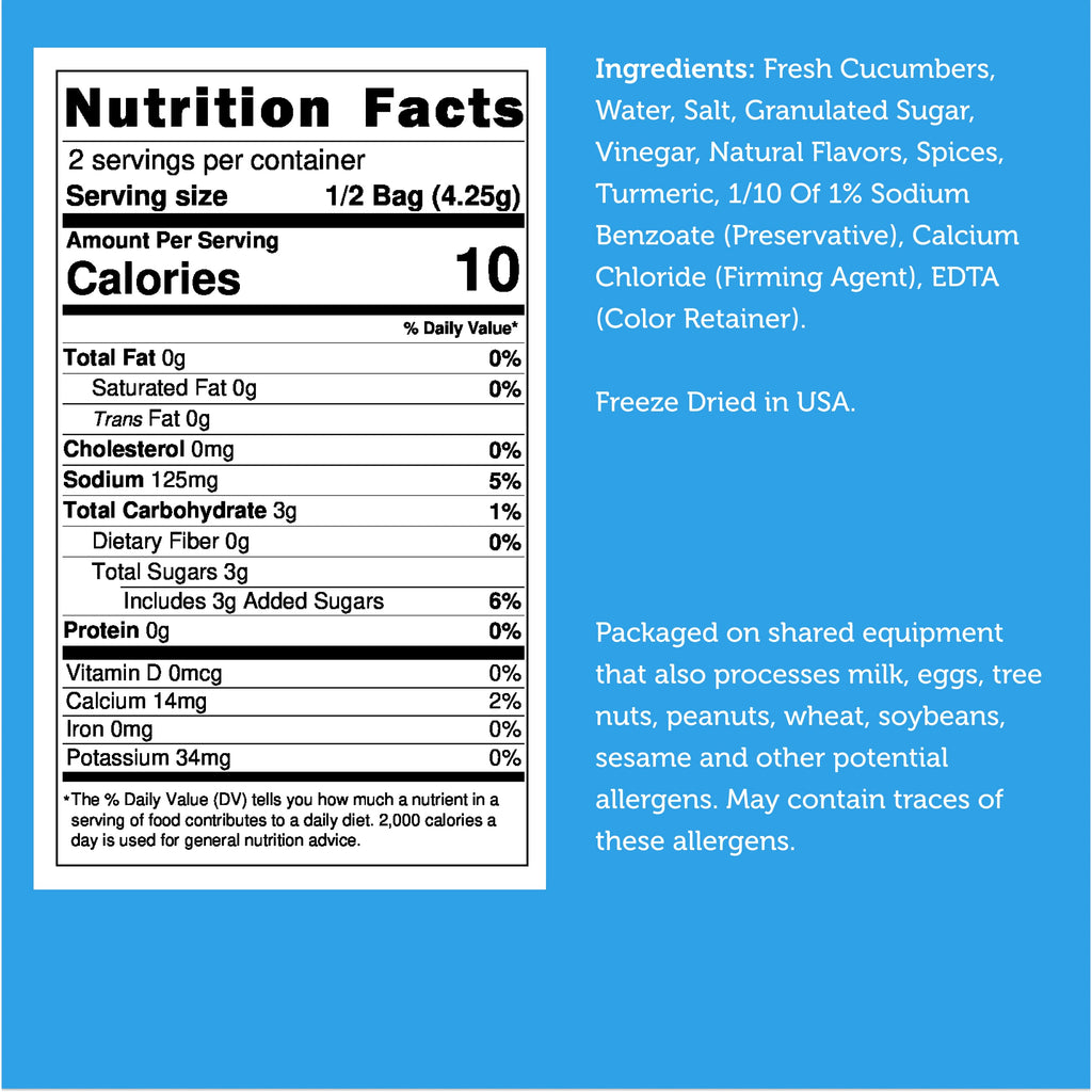 Freeze Dried Dill Pickle Chips (Candied)