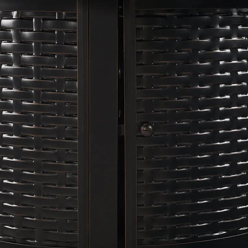 Dalton 40" Square Woven Aluminum Convertible Gas Fire Pit Table