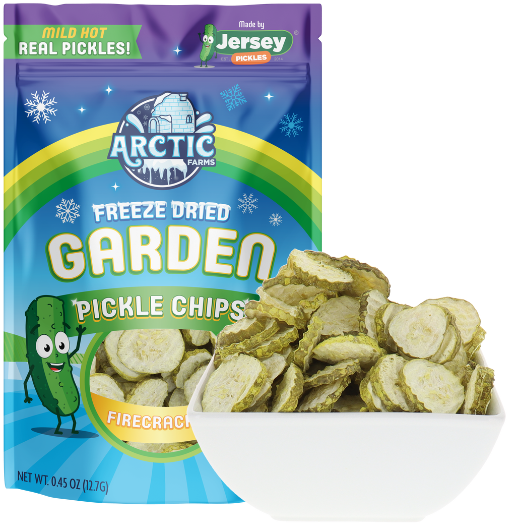 Freeze Dried Pickle Chips (Firecracker - Mild Hot) from Jersey Pickles
