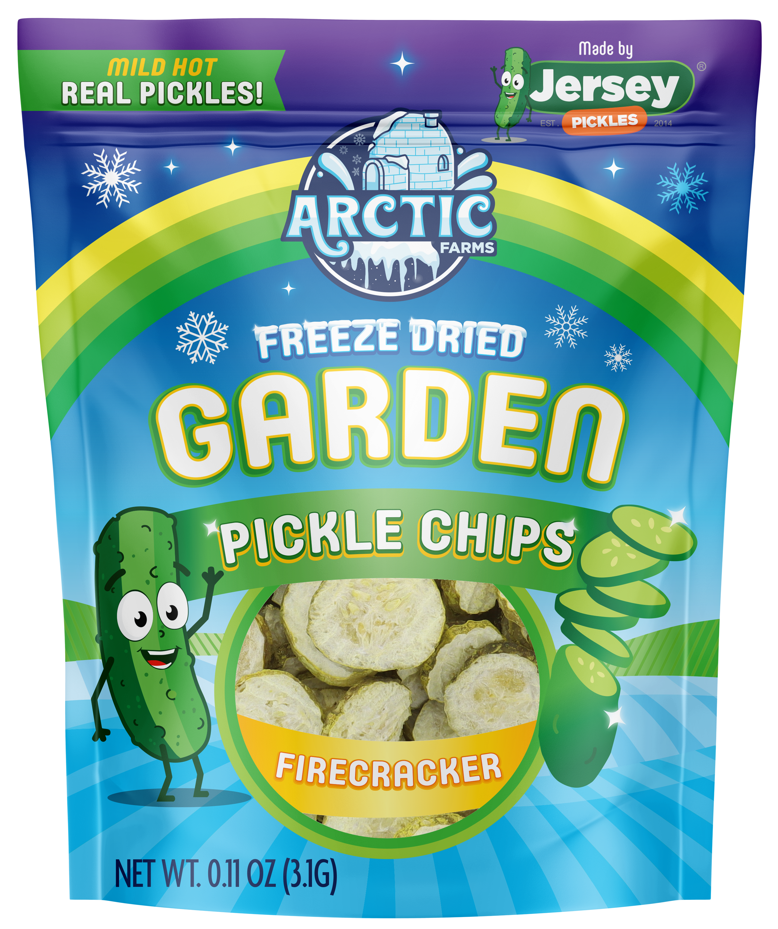 Freeze Dried Pickle Chips (Firecracker - Mild Hot) from Jersey Pickles