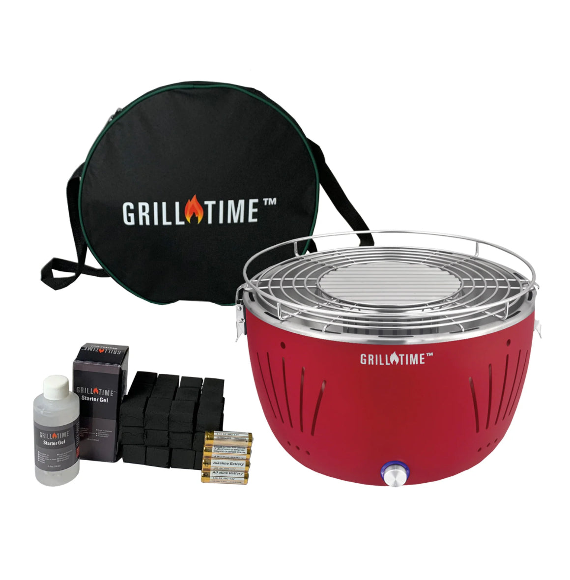 Grill Time Tailgater GTX Portable Charcoal Grill with Glass Hood Perfect for Camping Accessories