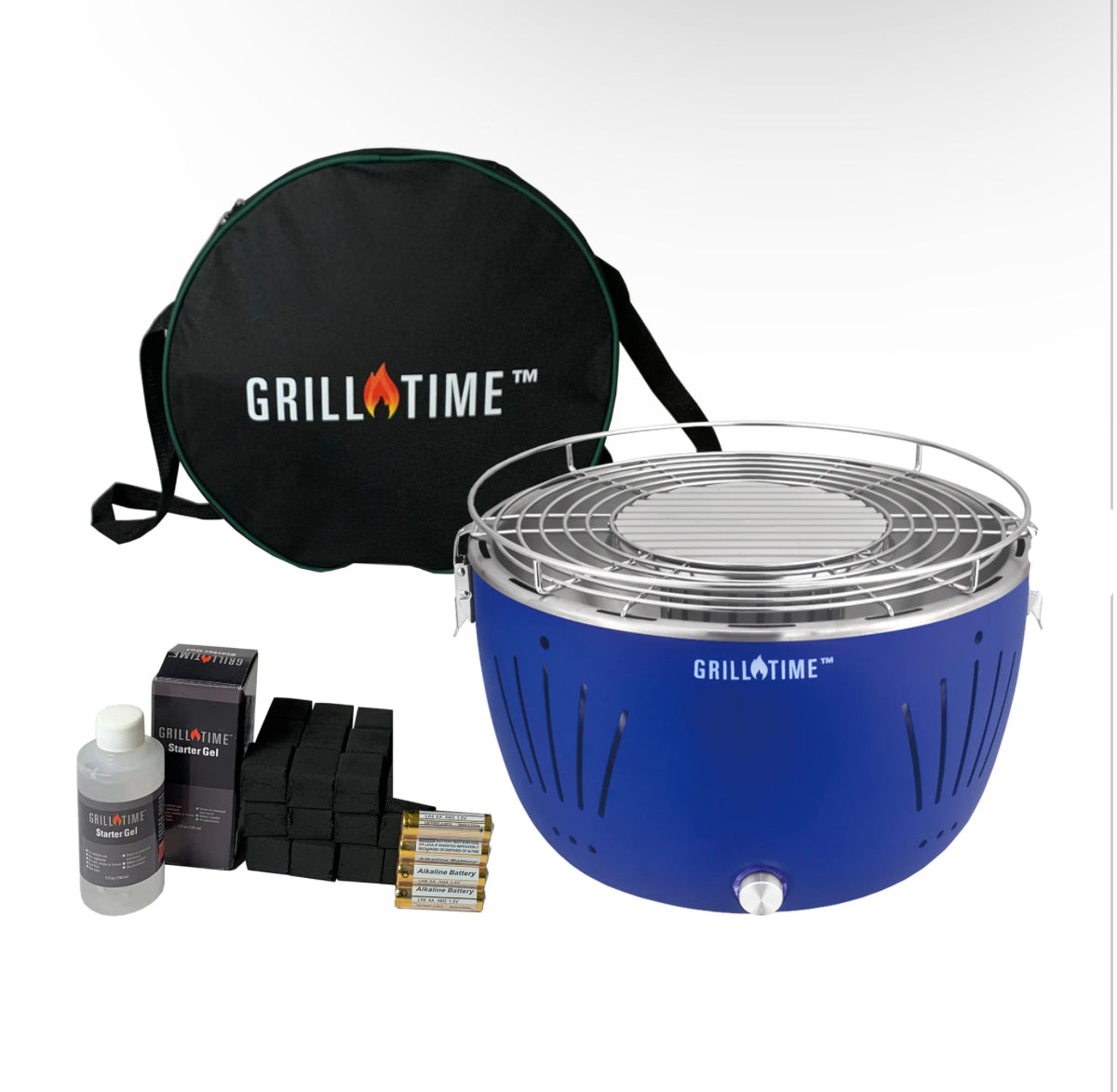 Grill Time Tailgater GTX Portable Charcoal Grill with Glass Hood Perfect for Camping Accessories