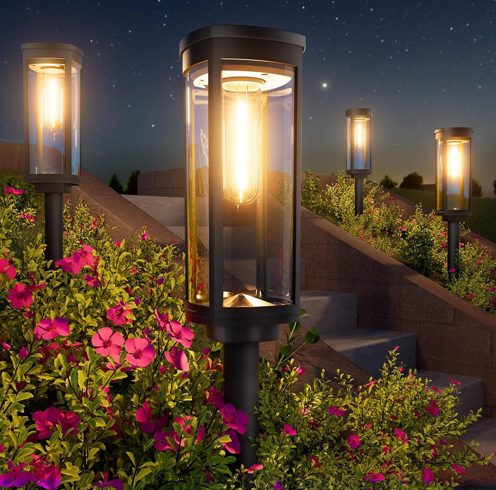 SmartYard 15 Lumen Bright Solar Lights Outdoor Pathway Lights Waterproof IP65, Auto On/Off 4 Pack