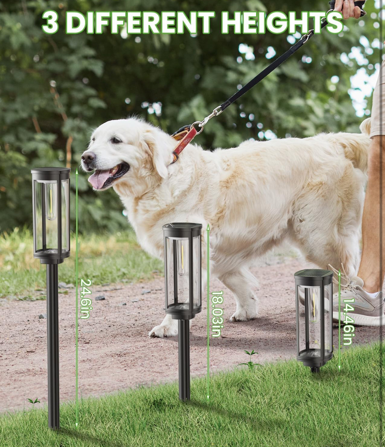 SmartYard 15 Lumen Bright Solar Lights Outdoor Pathway Lights Waterproof IP65, Auto On/Off 4 Pack