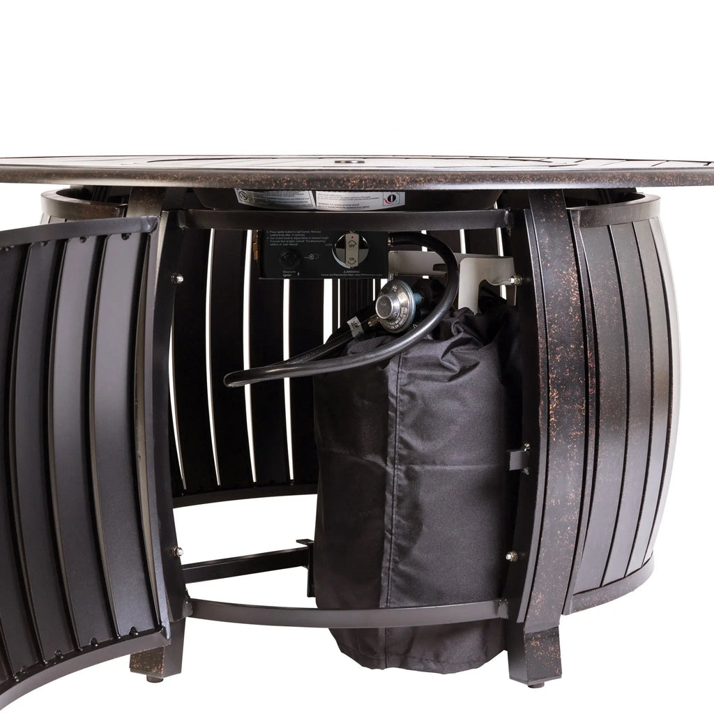 Grand Cooper 44" Round Aluminum Convertible Gas Fire Pit Table