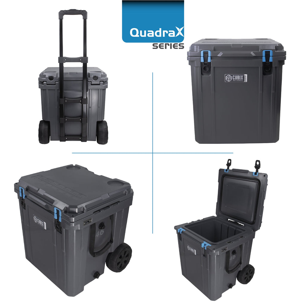 46 Quart Rotomolded Cooler With Wheels - QuadraX