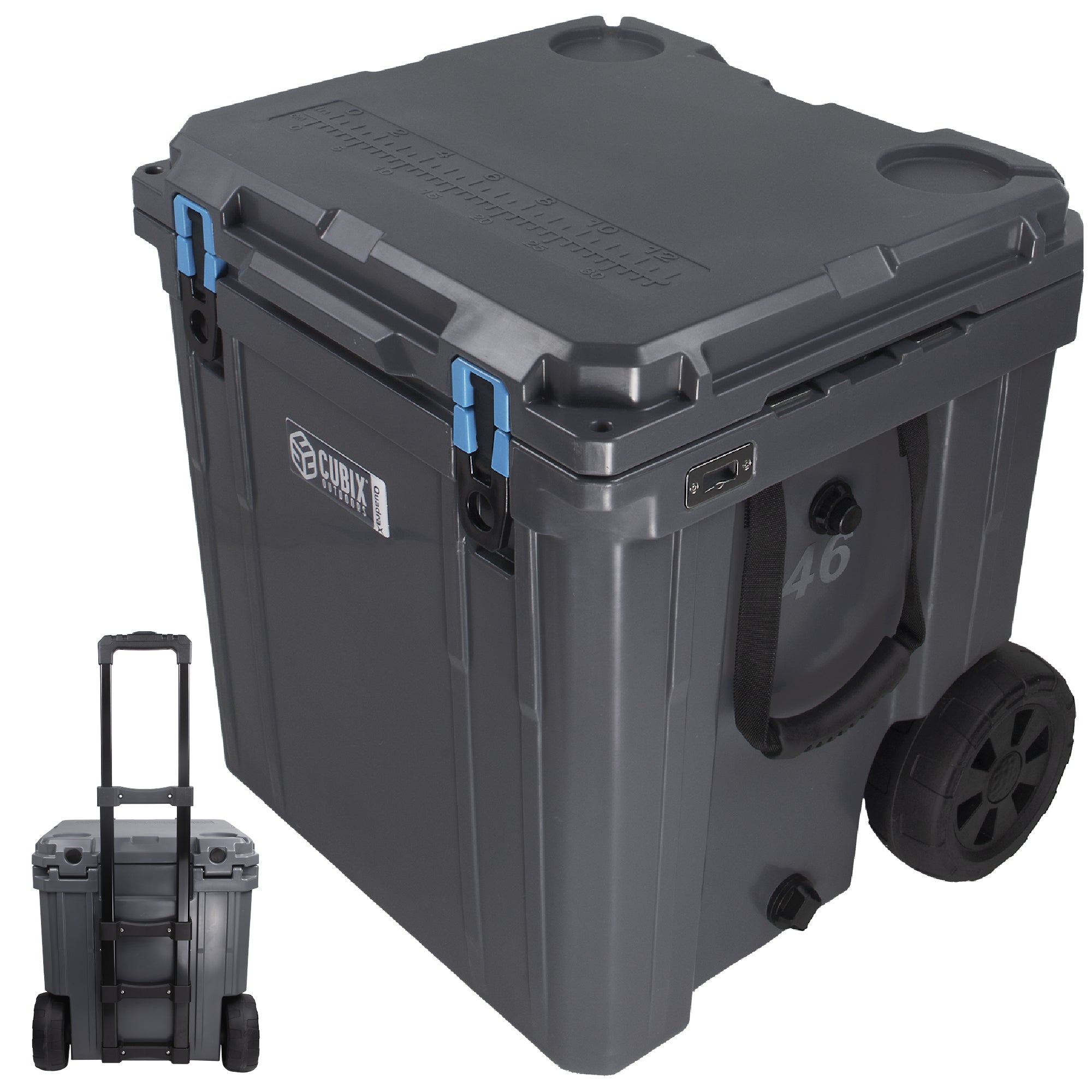 46 Quart Rotomolded Cooler With Wheels - QuadraX