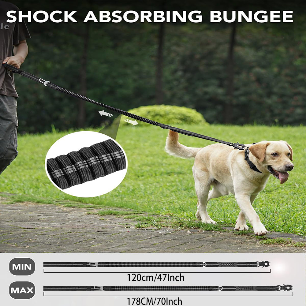 Tactical 'No-Pull' Bungee Leash - Upgraded Frog Clip