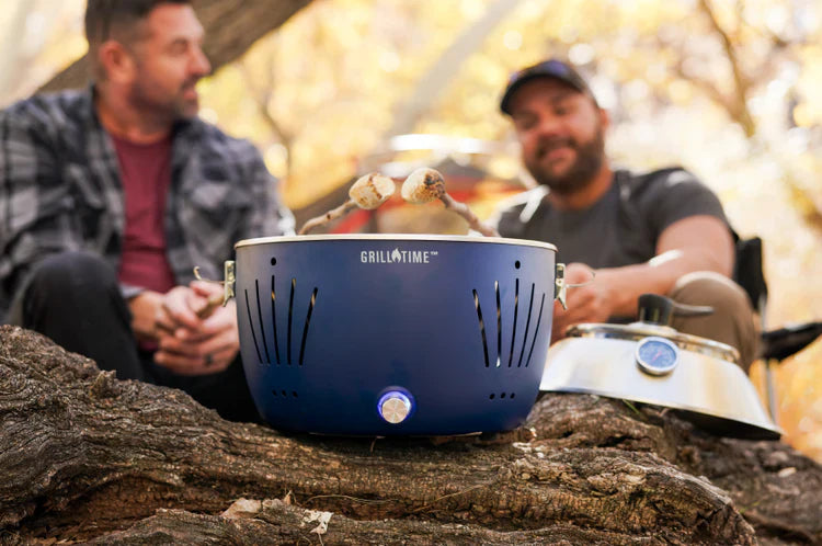 Grill Time Tailgater GTX Portable Charcoal Grill with Glass Hood Perfect for Camping Accessories