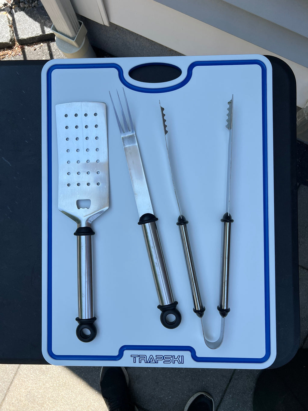 TRAPSKI Premium 1/2 Inch Thick HDPE Cutting Boards | Food-Grade Kitchen Prep Surface | Juice Grooves | Made in the USA