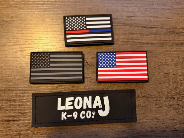 EMS / Blue Line American Flag Patch - Heavy Duty PVC/Rubber