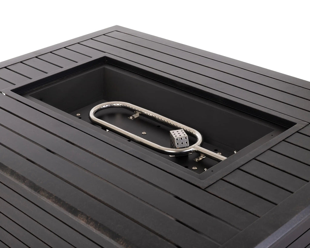 Longmont 48" Rectangular Aluminum Convertible Gas Fire Pit Table