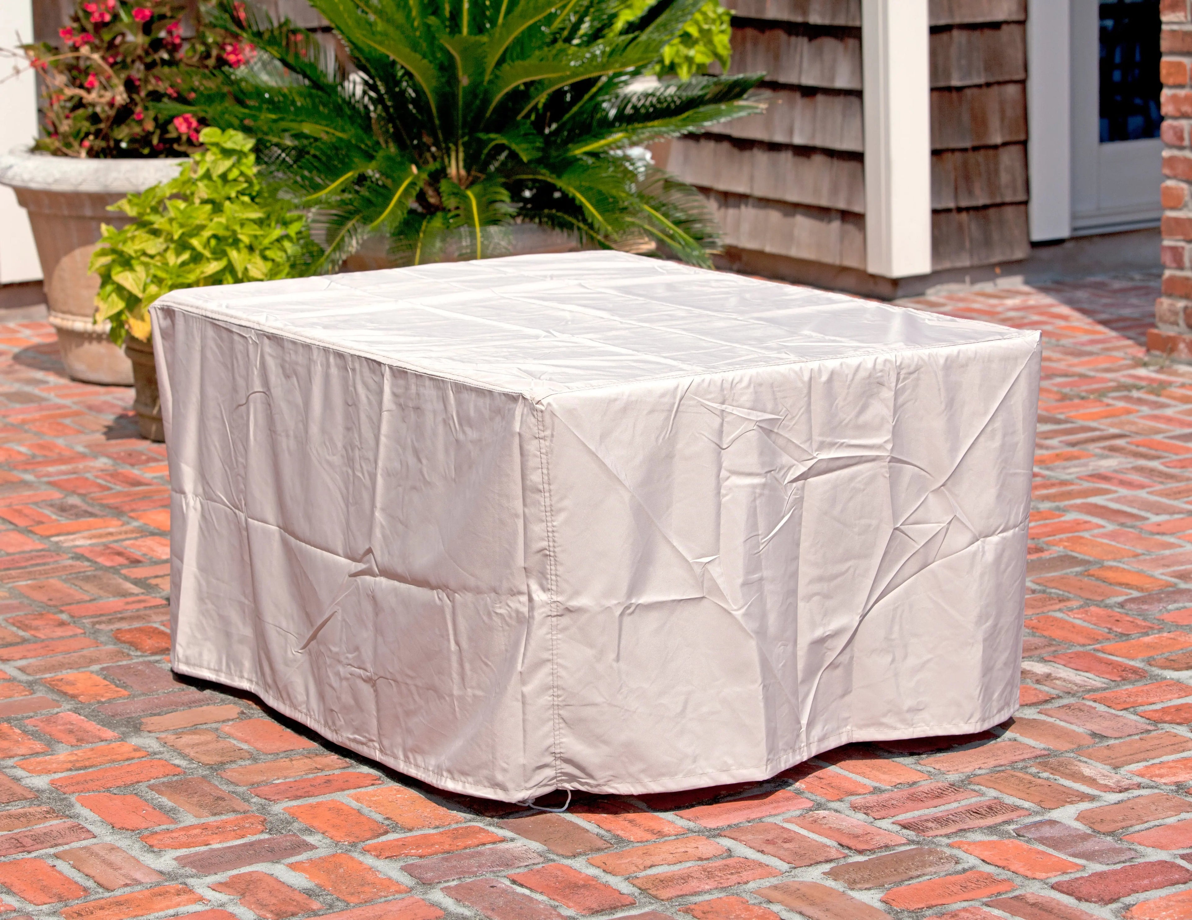 Longmont 48" Rectangular Aluminum Convertible Gas Fire Pit Table