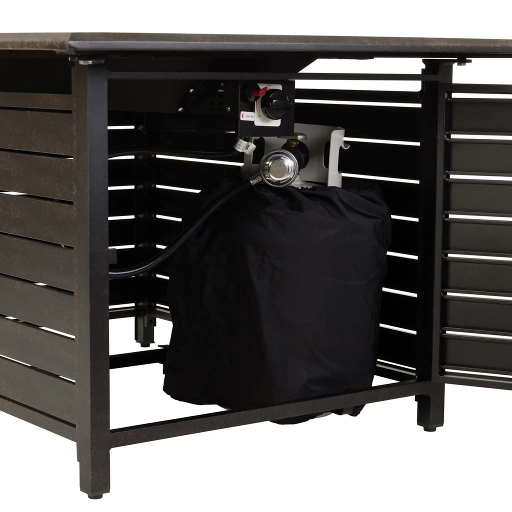 Longmont 48" Rectangular Aluminum Convertible Gas Fire Pit Table