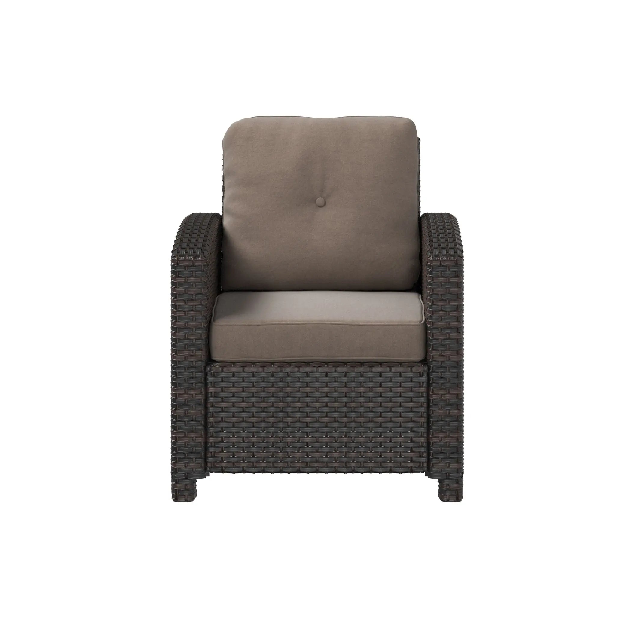 Miles Mocha Finish Outdoor Wicker Club Chair