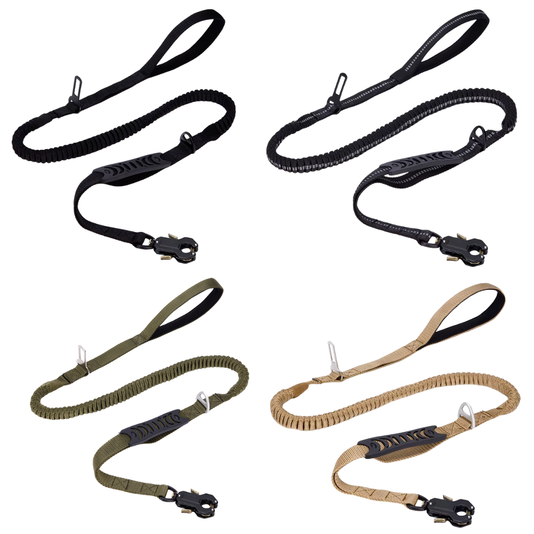 Tactical 'No-Pull' Bungee Leash - Upgraded Frog Clip