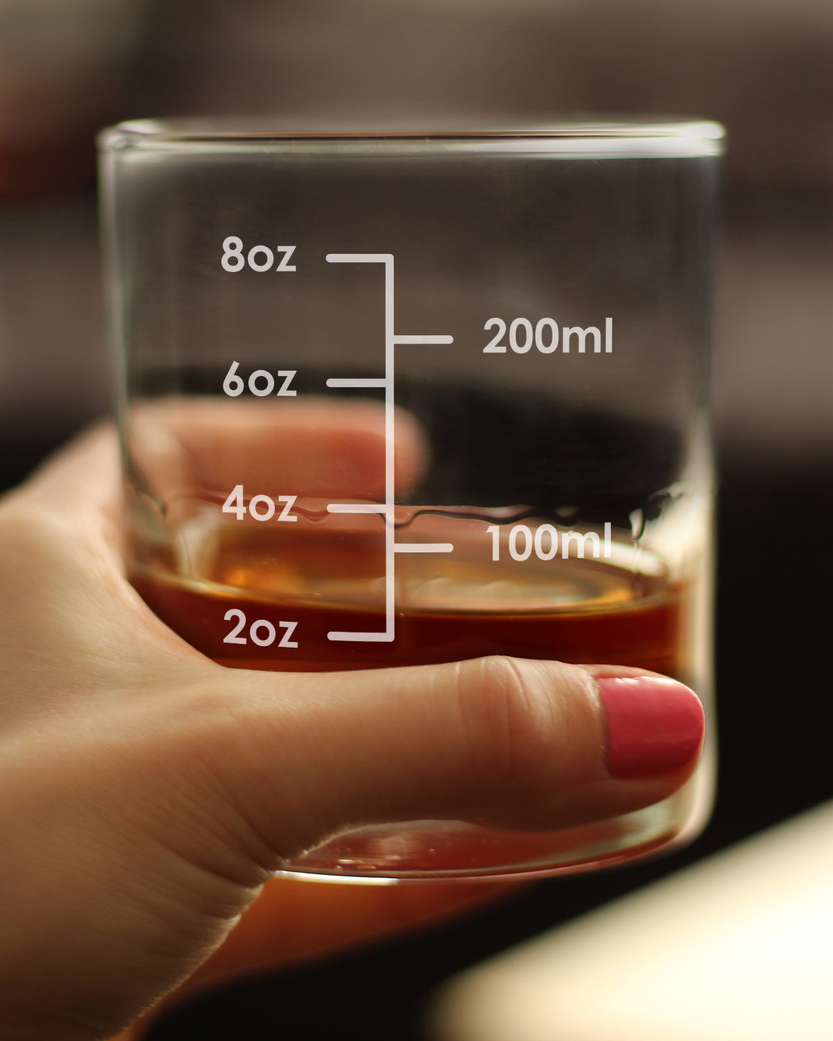 Cocktail Measuring Cup Whiskey Rocks Glass