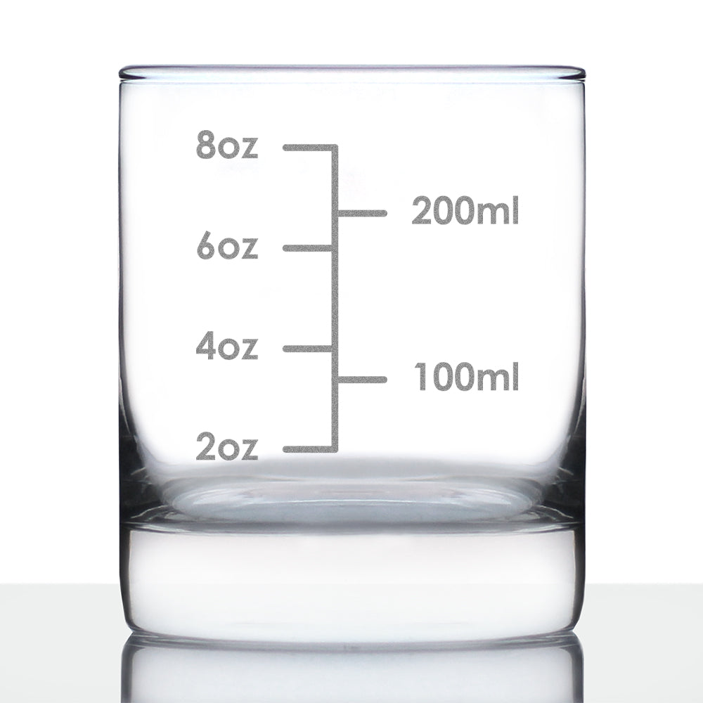Cocktail Measuring Cup Whiskey Rocks Glass
