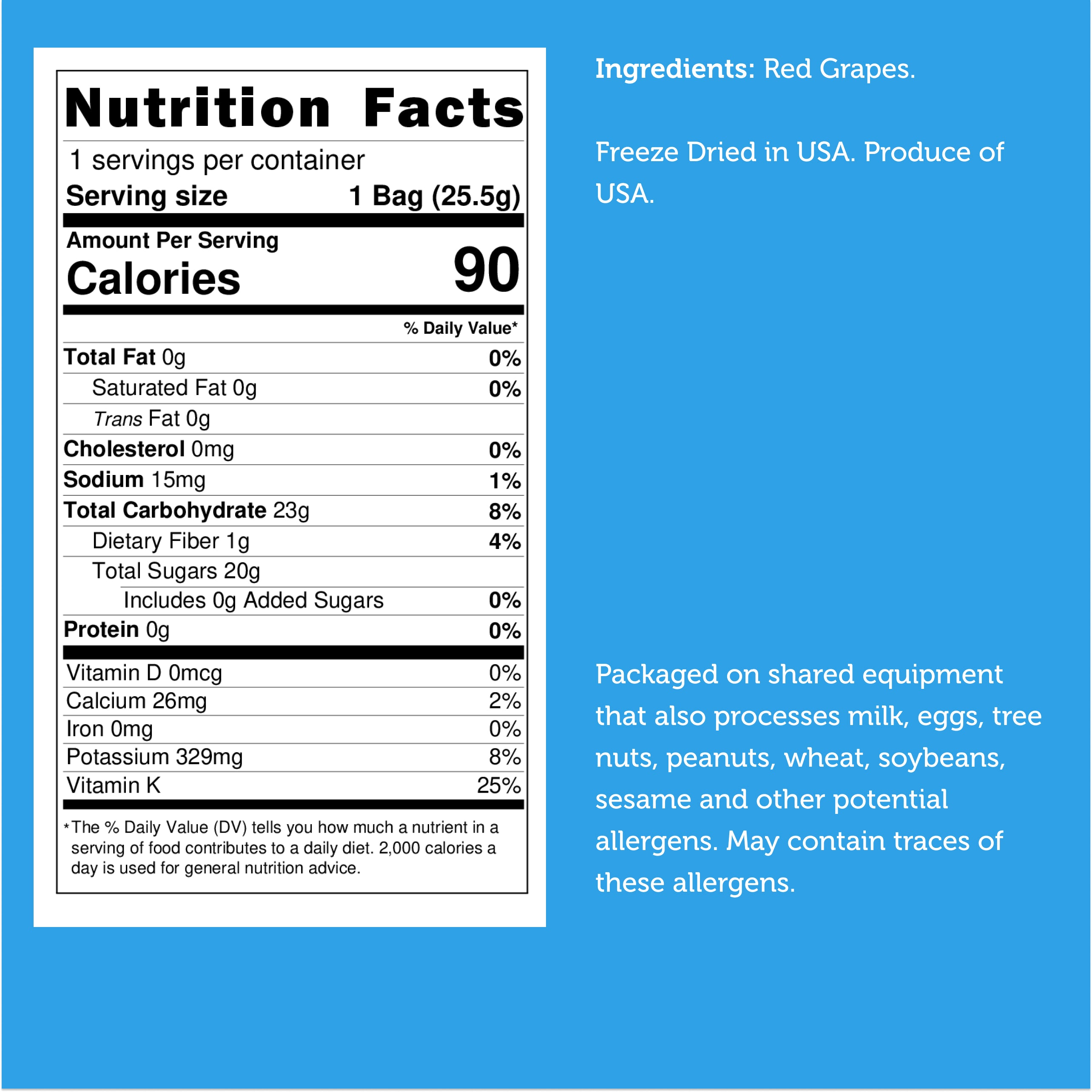 Freeze Dried Red Grapes