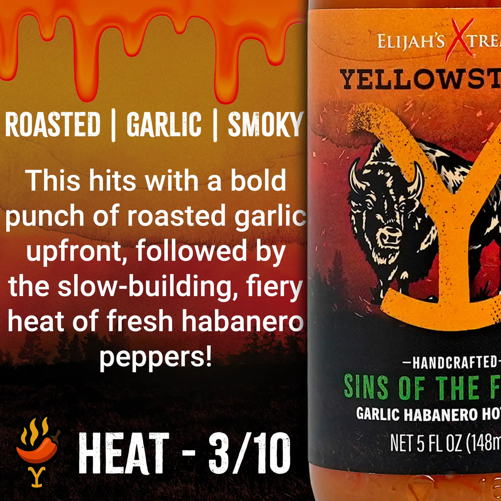 Yellowstone Hot Sauce Variety Pack 4 Bottles
