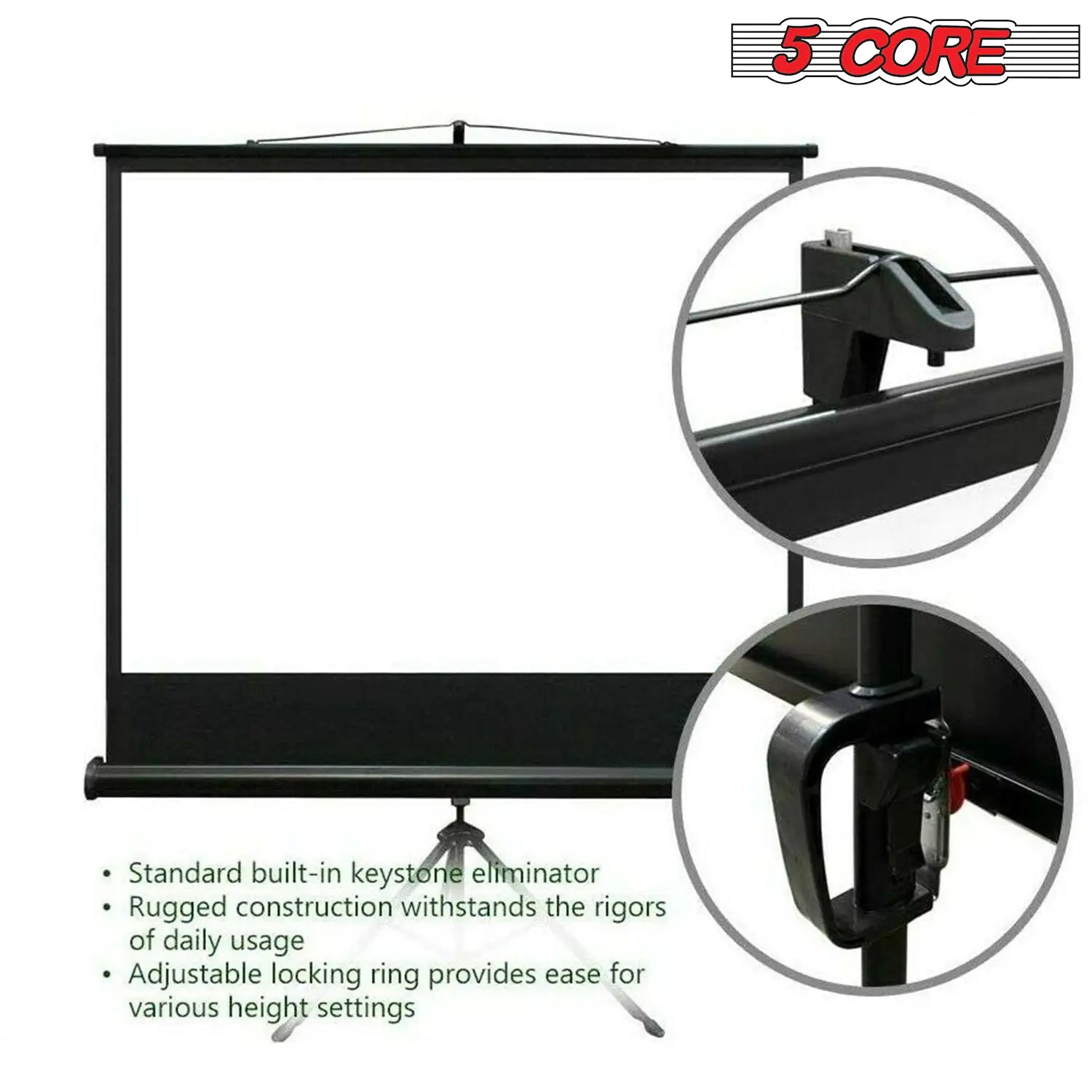 72" Projector Screen with Tripod Stand