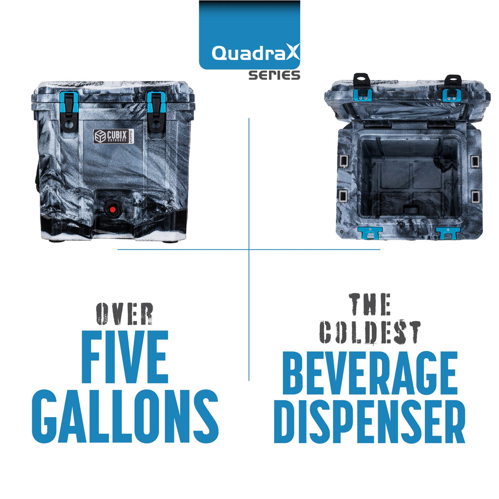 5 Gallon, 2-in-1 Beverage Dispenser/Cooler - QuadraX Hard Cooler