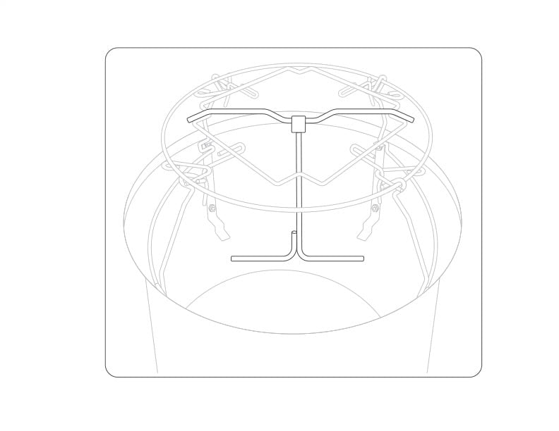 18" Weber Smokey Mountain Hanging System