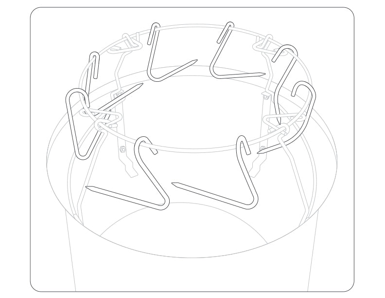 18" Weber Smokey Mountain Hanging System