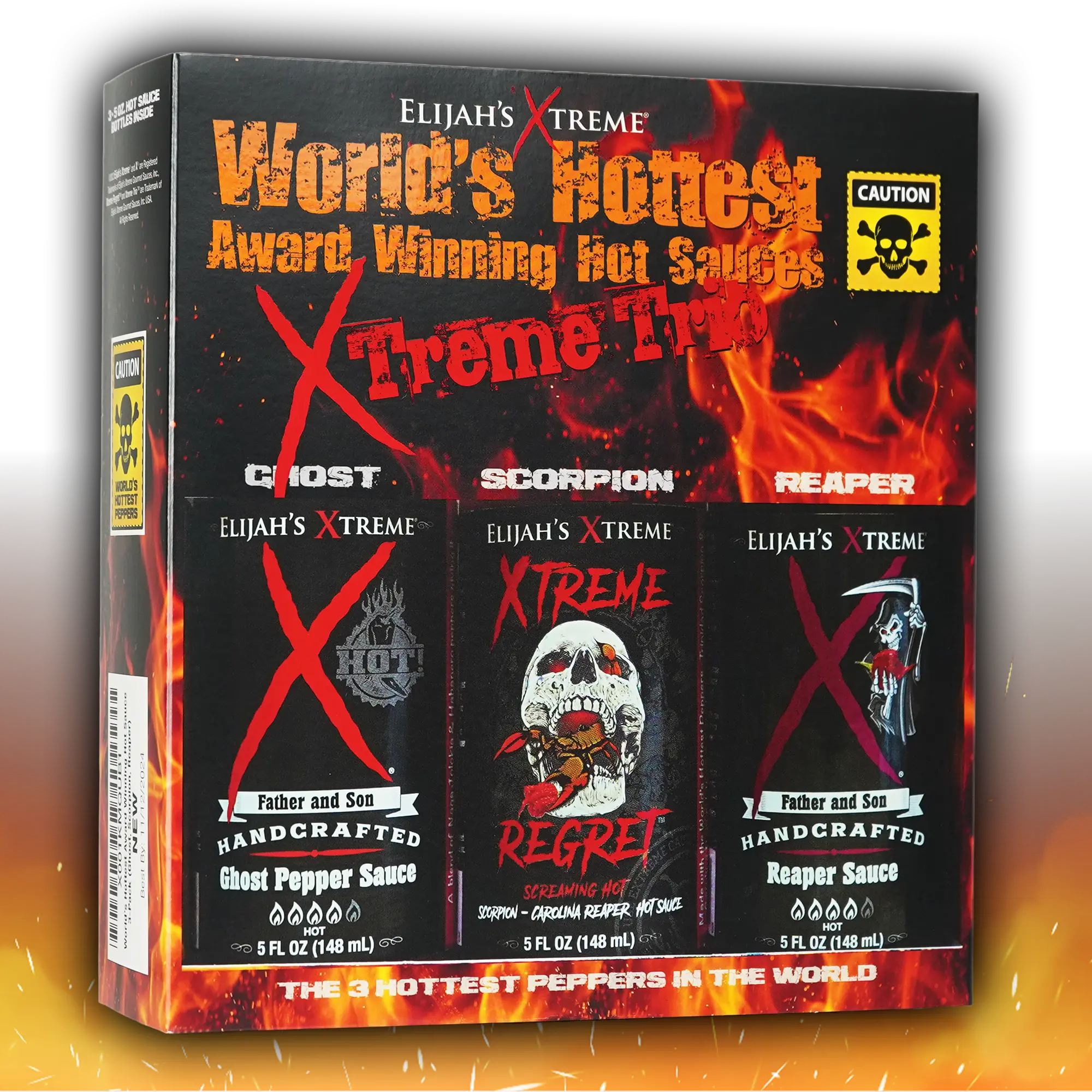 World's Hottest Xtreme Trio Hot Sauce Variety Pack