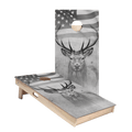 American Flag Antlers Star Cornhole Boards