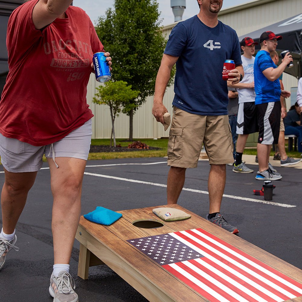 American Flag Star Cornhole Boards