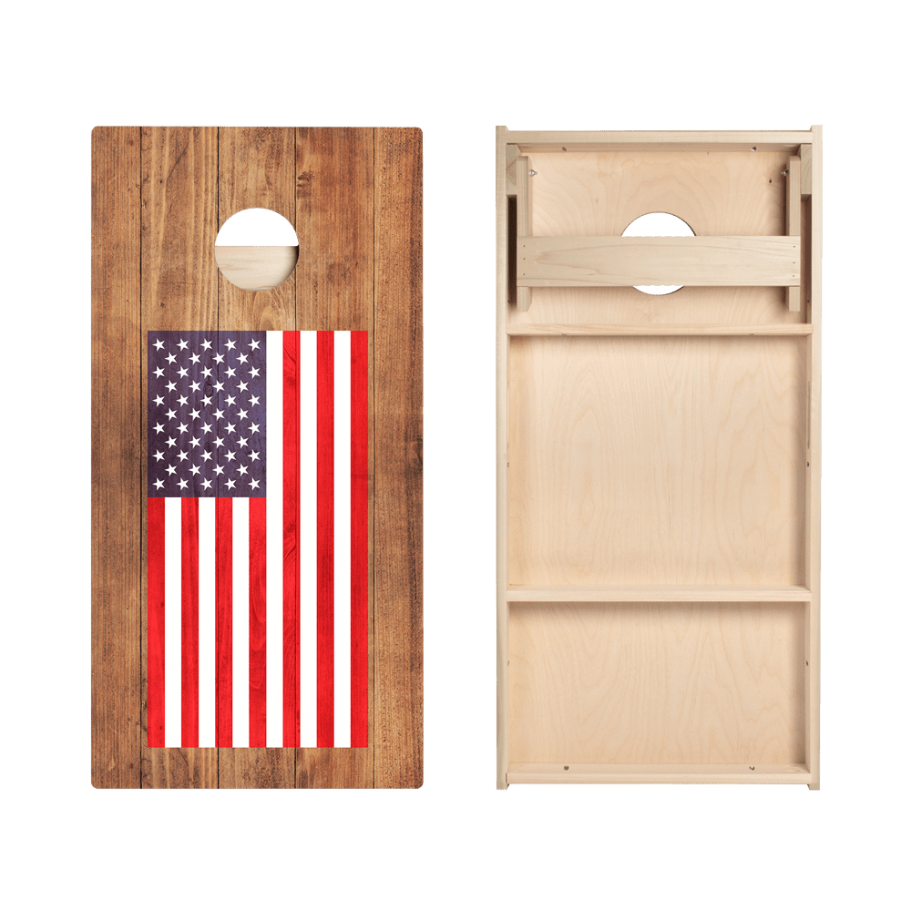 American Flag Star Cornhole Boards