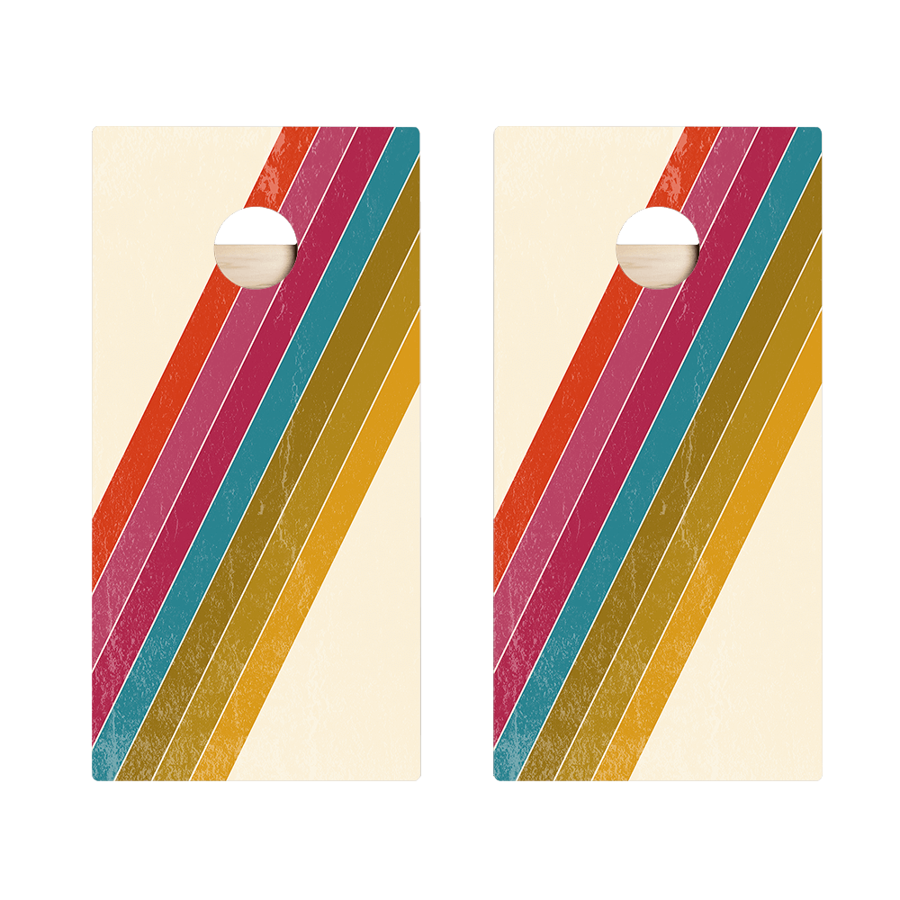 Angled Center Stripes Star Cornhole Boards