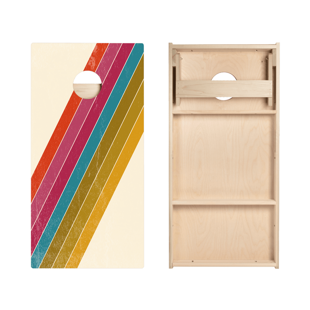 Angled Center Stripes Star Cornhole Boards