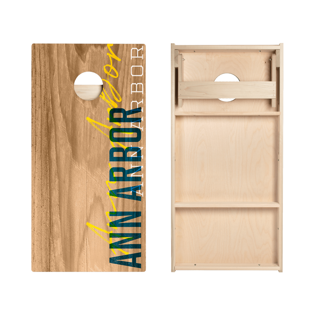 Ann Arbor Campus Gameday Star Cornhole Boards