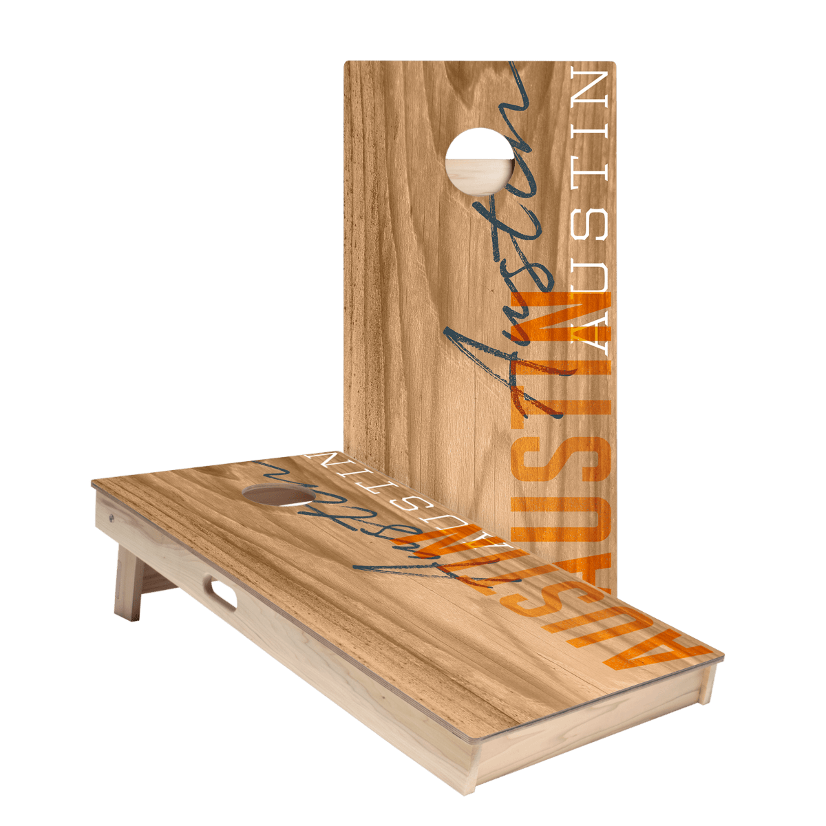 Austin Campus Gameday Star Cornhole Boards